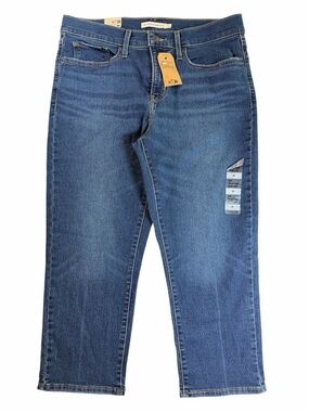 Levi's 311 Shaping Skinny Capri Dark Wash Blue Denim Womens 31 New with tags